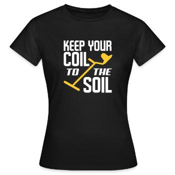Détecteur de métaux à sondage amusant - T-shirt Femme - noir - Devant - AI Model Female 172 dark (172cm)