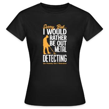 Détecteur de métaux à sondage amusant - T-shirt Femme - noir - Devant - AI Model Female 172 dark (172cm)
