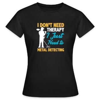 Détecteur de métaux à sondage amusant - T-shirt Femme - noir - Devant - AI Model Female 172 dark (172cm)