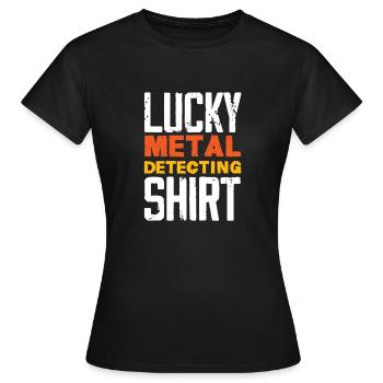Détecteur de métaux à sondage amusant - T-shirt Femme - noir - Devant - AI Model Female 172 dark (172cm)