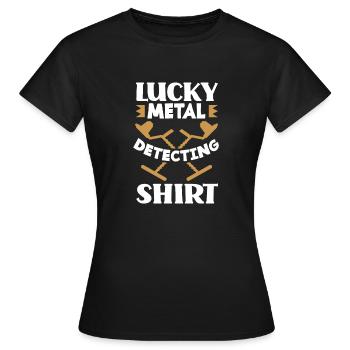 Détecteur de métaux à sondage amusant - T-shirt Femme - noir - Devant - AI Model Female 172 dark (172cm)
