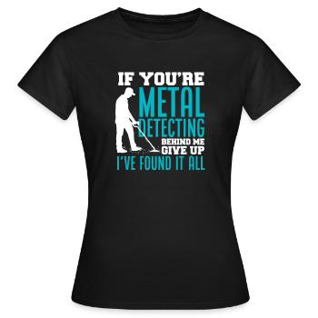 Détecteur de métaux à sondage amusant - T-shirt Femme - noir - Devant - AI Model Female 172 dark (172cm)