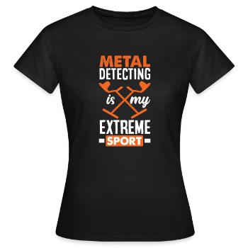 Détecteur de métaux à sondage amusant - T-shirt Femme - noir - Devant - AI Model Female 172 dark (172cm)