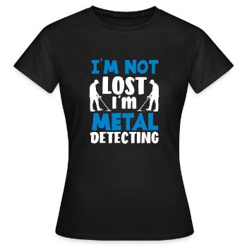 Détecteur de métaux à sondage amusant - T-shirt Femme - noir - Devant - AI Model Female 172 dark (172cm)