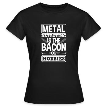 Détecteur de métaux à sondage amusant - T-shirt Femme - noir - Devant - AI Model Female 172 dark (172cm)
