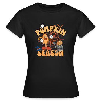 Citrouilles saison - T-shirt Femme - noir - Devant - AI Model Female 172 dark (172cm)
