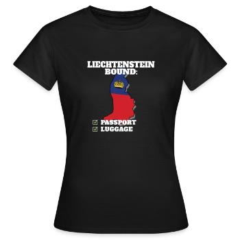 Liechtenstein Bound Country Travel - Women's T-Shirt - black - Front - AI Model Female 172 dark (172cm)