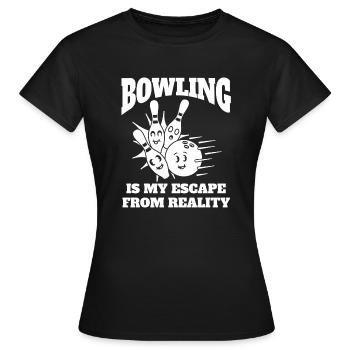 Club de quilles Bowling Bowling Skittles Club - T-shirt Femme - noir - Devant - AI Model Female 172 dark (172cm)