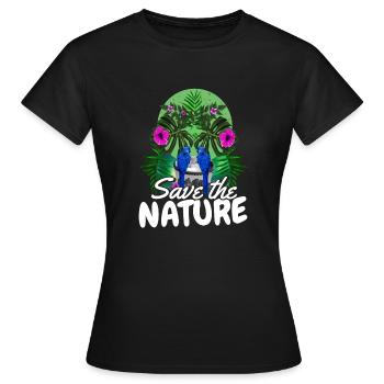 Save the Nature - Frauen T-Shirt - Schwarz - Vorne - AI Model Female 172 dark (172cm)