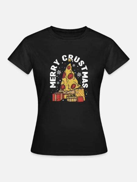 Fröhliche Kruste Weihnachten Pizza Liebhaber - Frauen T-Shirt - Schwarz