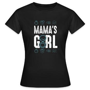 La fille de maman - T-shirt Femme - noir - Devant - AI Model Female 172 dark (172cm)