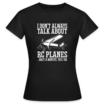 Modèle d’avion télécommandé - T-shirt Femme - noir - Devant - AI Model Female 172 dark (172cm)