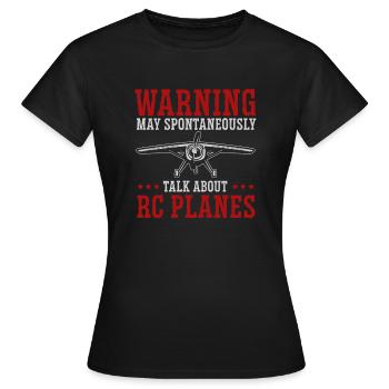 Remote Controlled Airplane Model Airplane - Women's T-Shirt - black - Front - AI Model Female 172 dark (172cm)