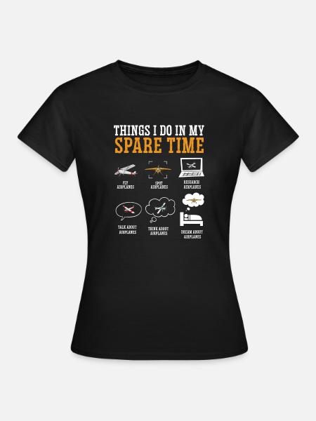 Remote Controlled Airplane Model Airplane - Women's T-Shirt - black