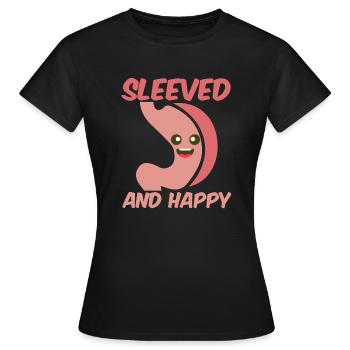Sleeved and happy sleeve gastrectomy - Women's T-Shirt - black - Front - AI Model Female 172 dark (172cm)