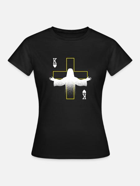 Écriture chrétienne religieuse Jésus-Christ est - T-shirt Femme - noir