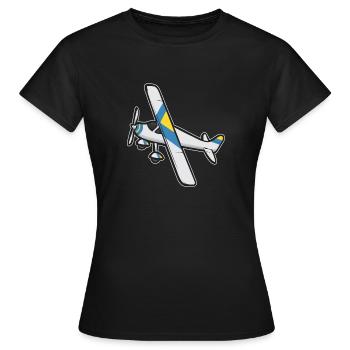 Modèle d’avion télécommandé - T-shirt Femme - noir - Devant - AI Model Female 172 dark (172cm)