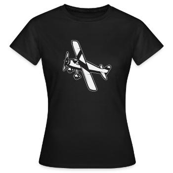Modèle d’avion télécommandé - T-shirt Femme - noir - Devant - AI Model Female 172 dark (172cm)