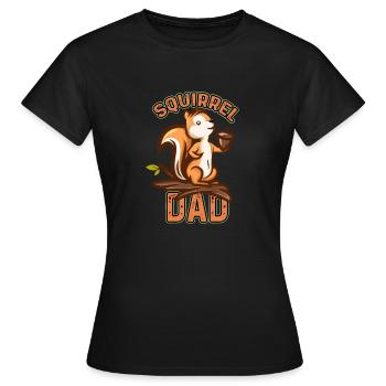 Squirrel Dad Rodent Gopher Chipmunk Funny Quote - Women's T-Shirt - black - Front - AI Model Female 172 dark (172cm)