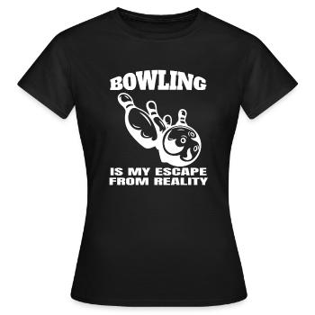 Bowling Club Bowling Skittles Bowler Skittles Club - T-shirt Femme - noir - Devant - AI Model Female 172 dark (172cm)