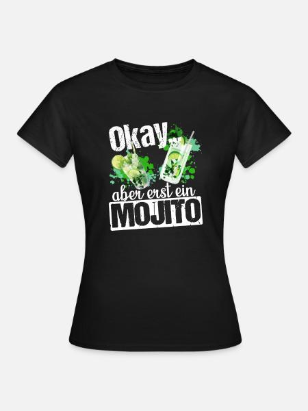 Mojito Longdrink Cocktail - Frauen T-Shirt - Schwarz
