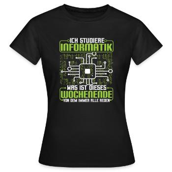 Informatikstudent Programmierer - Frauen T-Shirt - Schwarz - Vorne - AI Model Female 172 dark (172cm)