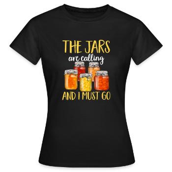 Mise en conserve, mise en conserve, mise en conserve, conservation des aliments - T-shirt Femme - noir - Devant - AI Model Female 172 dark (172cm)