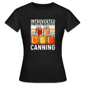 Mise en conserve, mise en conserve, mise en conserve, conservation des aliments - T-shirt Femme - noir - Devant - AI Model Female 172 dark (172cm)