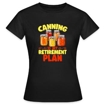 Mise en conserve, mise en conserve, mise en conserve, conservation des aliments - T-shirt Femme - noir - Devant - AI Model Female 172 dark (172cm)