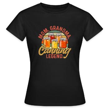 Mise en conserve, mise en conserve, mise en conserve, conservation des aliments - T-shirt Femme - noir - Devant - AI Model Female 172 dark (172cm)