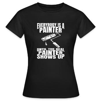 Painters and varnishers Brushes Painting Painting - Women's T-Shirt - black - Front - AI Model Female 172 dark (172cm)