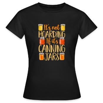 Mise en conserve, mise en conserve, mise en conserve, conservation des aliments - T-shirt Femme - noir - Devant - AI Model Female 172 dark (172cm)