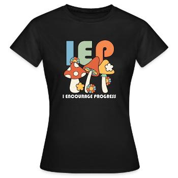 SPED J’encourage la réglementation progressive avant - T-shirt Femme - noir - Devant - AI Model Female 172 dark (172cm)