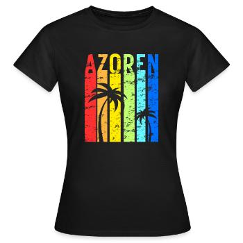 Azoren Portugal Atlantik Insel Idee - Frauen T-Shirt - Schwarz - Vorne - AI Model Female 172 dark (172cm)