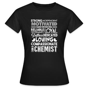 Chemist Things About Chemist - Women's T-Shirt - black - Front - AI Model Female 172 dark (172cm)