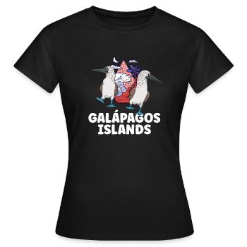 Blaufußtölpel Blue-footed Booby Seevogel - Frauen T-Shirt - Schwarz - Vorne - AI Model Female 172 dark (172cm)