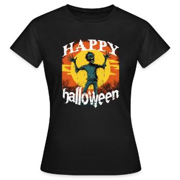 Halloween Party Zombiecute zombiehappy halloween - Women's T-Shirt - black - Front - AI Model Female 172 dark (172cm)