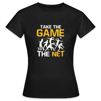Volleyball Players Spiker Libero Take The Game To - Women's T-Shirt - black - Front - AI Model Female 172 dark (172cm)