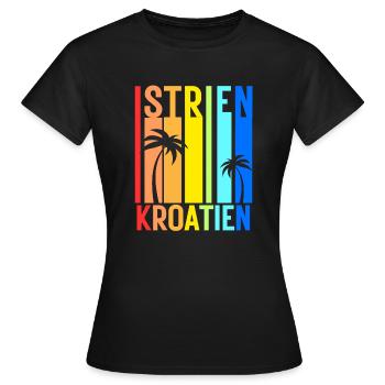 Istrie Croatie Balkans Adriatique Idée de vacances - T-shirt Femme - noir - Devant - AI Model Female 172 dark (172cm)