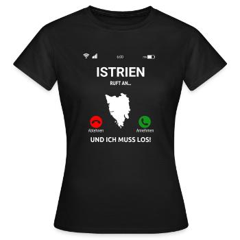 Istrien Kroatien Balkan Adria Urlaub Idee - Frauen T-Shirt - Schwarz - Vorne - AI Model Female 172 dark (172cm)