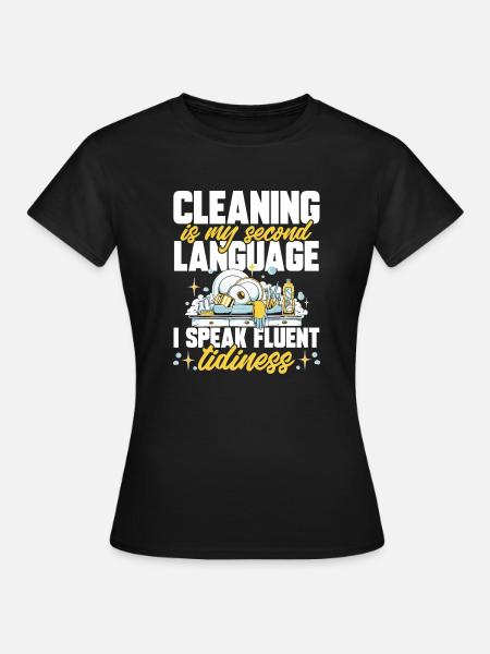 Aide domestique, femme de ménage, femme de ménage - T-shirt Femme - noir