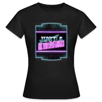 joke love books and cats art readers book children - Women's T-Shirt - black - Front - AI Model Female 172 dark (172cm)