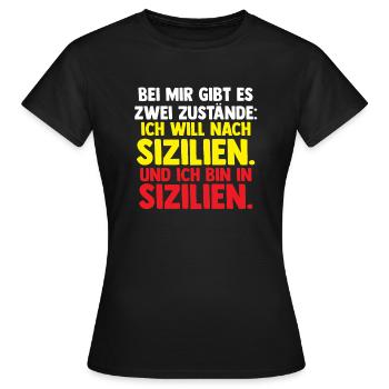 Sizilianer Sizilianisch Sizilien - Frauen T-Shirt - Schwarz - Vorne - AI Model Female 172 dark (172cm)