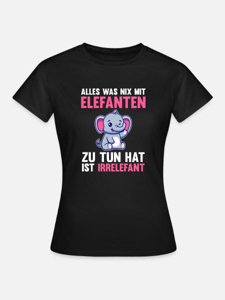 Elefant Elefanten - Frauen T-Shirt - Schwarz