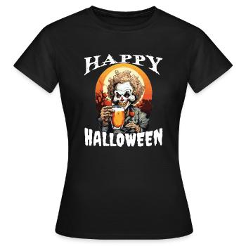 Halloween Party Drinkingcute zombiehappy halloween - Women's T-Shirt - black - Front - AI Model Female 172 dark (172cm)