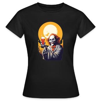 Halloween Party Drinkingcute zombiehappy halloween - Women's T-Shirt - black - Front - AI Model Female 172 dark (172cm)