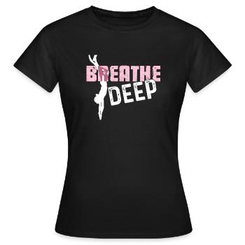 Freediving Deep Freediving - Women's T-Shirt - black - Front - AI Model Female 172 dark (172cm)