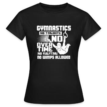 Gymnastics Gymnastics No Wimps Allowed - Women's T-Shirt - black - Front - AI Model Female 172 dark (172cm)