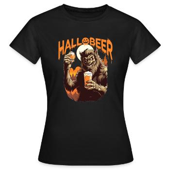 Halloween Party Drinkingcute zombiehappy halloween - Women's T-Shirt - black - Front - AI Model Female 172 dark (172cm)