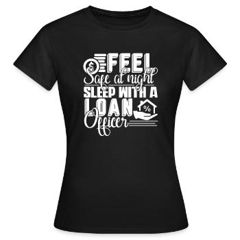 Loan Officer Sleep With A Loan Officer - Women's T-Shirt - black - Front - AI Model Female 172 dark (172cm)